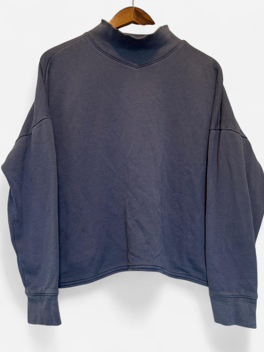 Madewell Navy Mock Neck Sweatshirt
